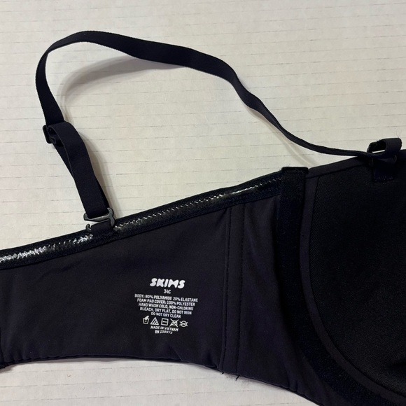 SKIMS NBW Fits Everybody Strapless Bra 34C Onyx - Picture 6 of 6